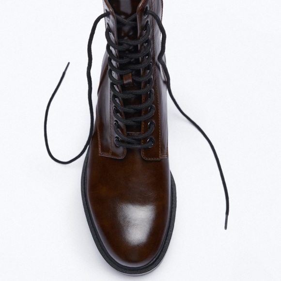 Zara Chocolate Brown Boots SZ 8 - Picture 4 of 7
